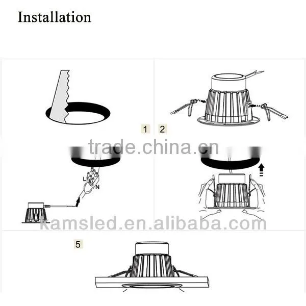 LED lighting SMD 3W 5W 7W 9W 12W 15W aluminum led downlight 3W