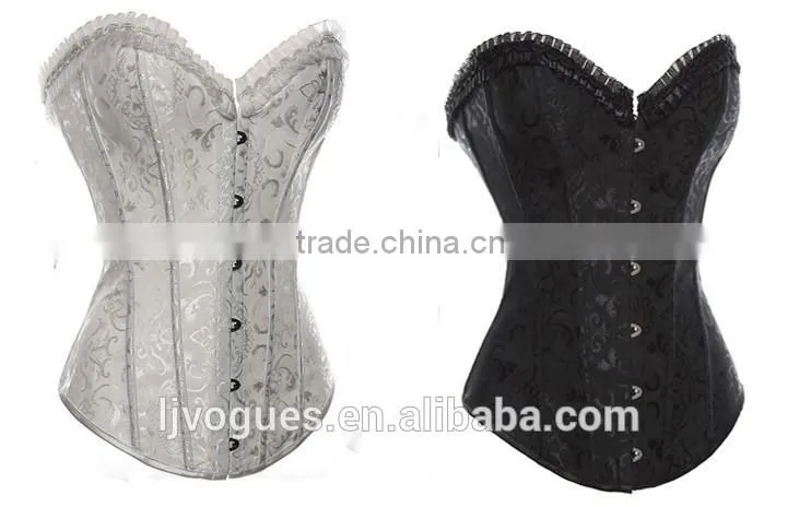 2016 hot sales Black Sexy Plus Size Clip And Zip Waist Training Corset Waist Trainers 3xl
