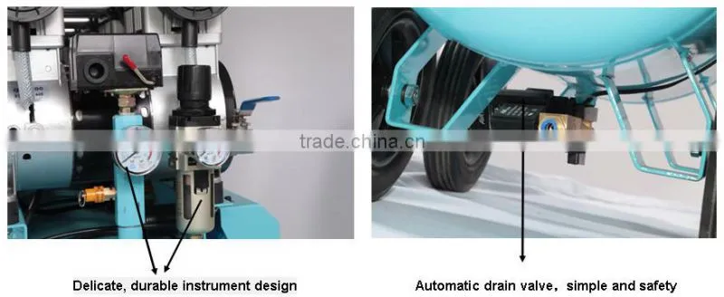 cabinet type movable super mute oilfree air compressor for dental use(TW5504S)