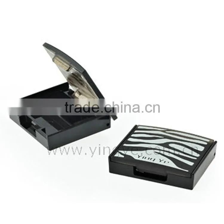 Glod brown elegant compact powder case in packaging boxes
