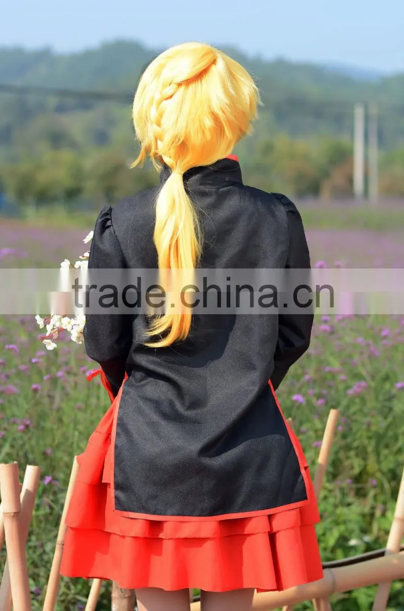 Facotry Whosale Synthetic Fiber Yellow Bob Cosplay Wig