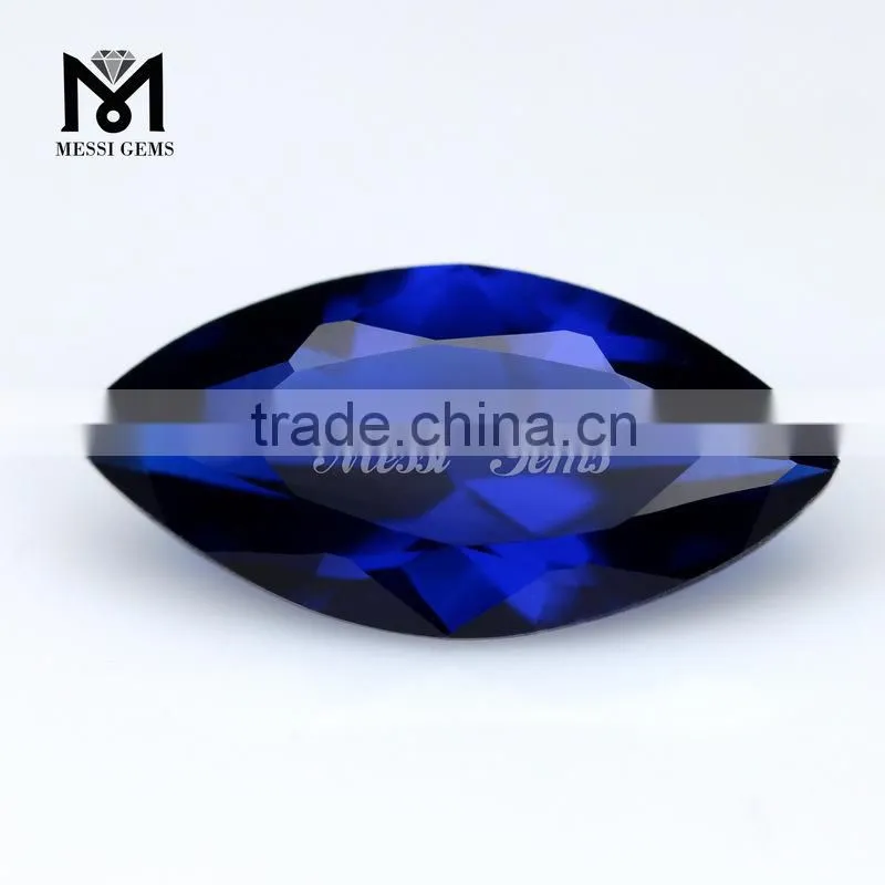 2015 New Top Quality Marquise Cut 113# Bule Spinel Loose Artificial Gemstone