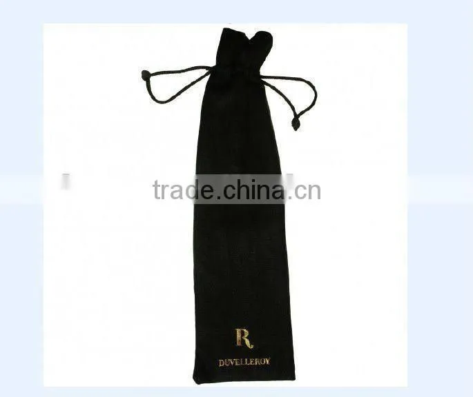 black flocking logo printing fan bag