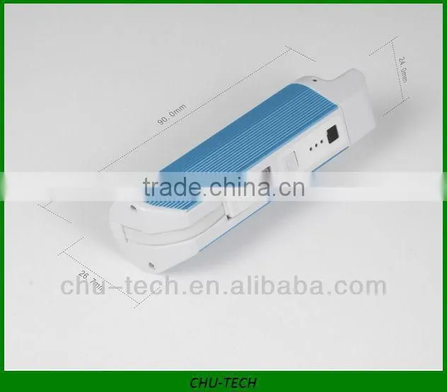 4 in 1 portable power bank 2200 mah + flashlight+ card reader + built-in usb cable