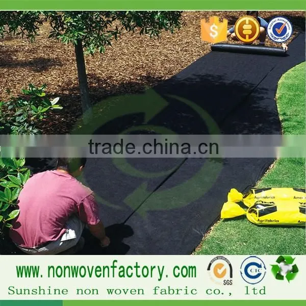 Black nonwoven spunbond weed garden black weed control fabric