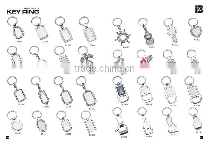 Metal Keychain Blank Keyring for souvenir