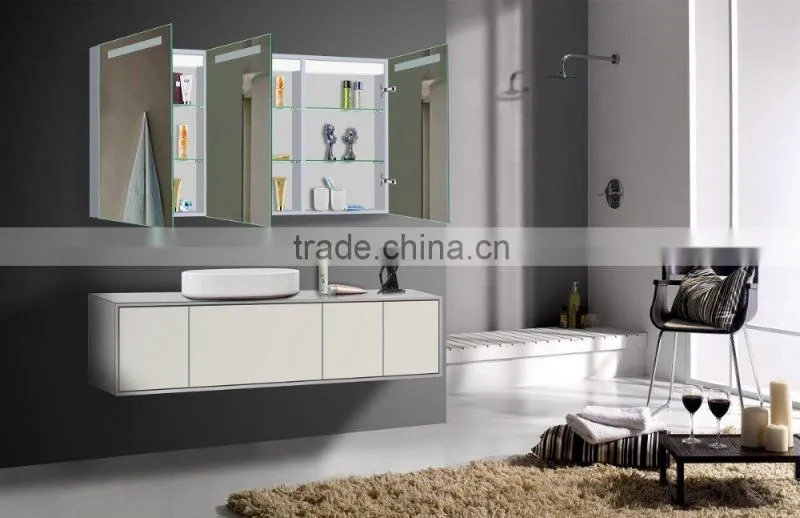 Lamxon Glass shower room sliding shower enclosure bathroom cabient with led lights IP44