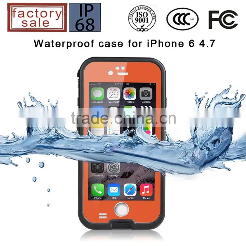 manufacture waterproof case cover for iphone6 plus mult-function