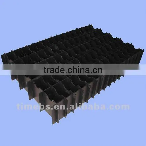 corrugated plastic tote with handle