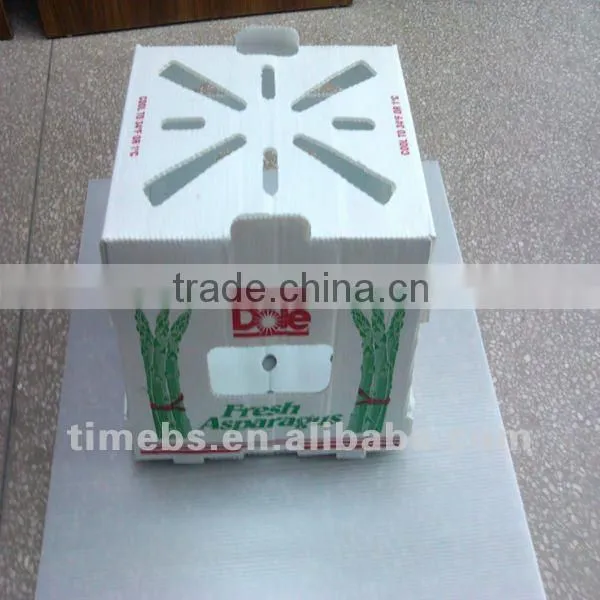 Foldable eco-friendly corflute plastic fruit box