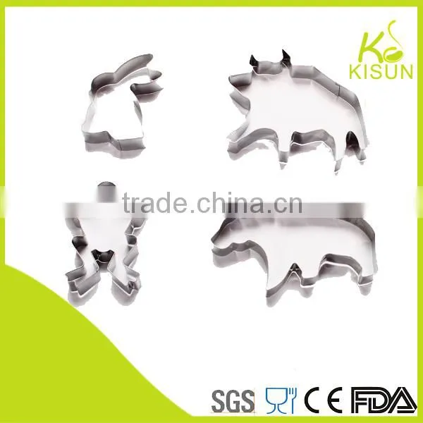 Stainless steel top style palm cookie cutter set