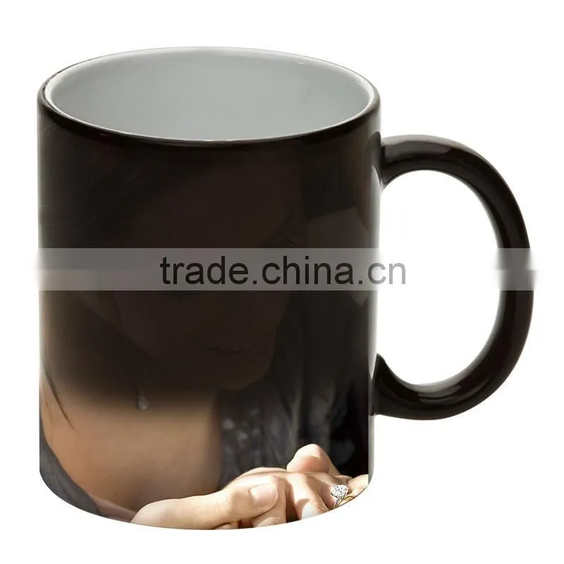 hot water color changing mug 11oz, changing color mugs