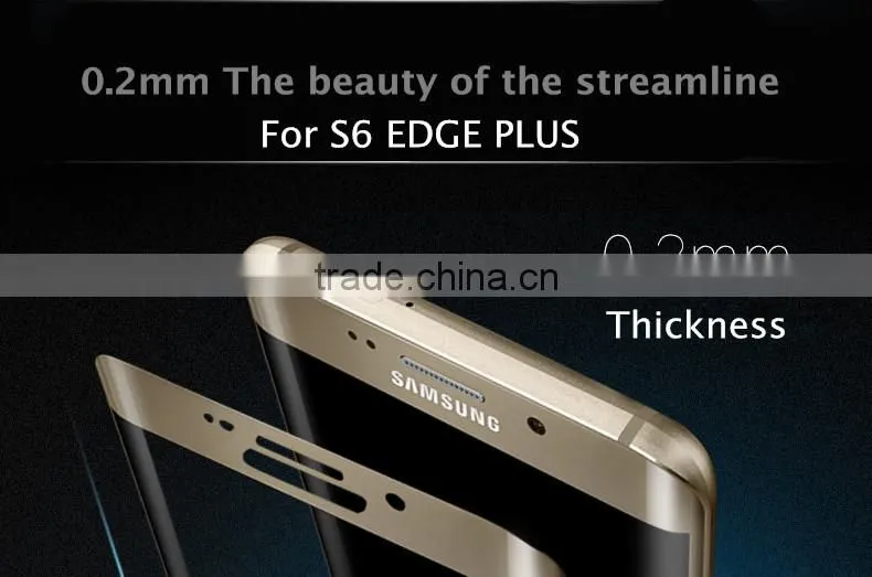 For Samsung Galaxy S6 edge+ tempered glass screen protector Curved design with retail package