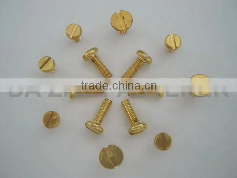 Brass DIN 84 slot round cheese head machine screw