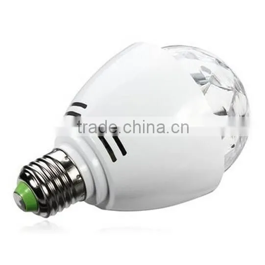 LED Crystal Rotating Bulb Lamp / Christmas Party Stage Light / led mini light bulb lamp