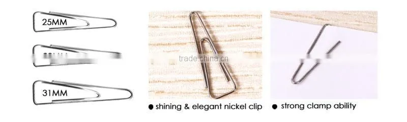 Hotsale Triangle Nickel Paper Clips with good quality
