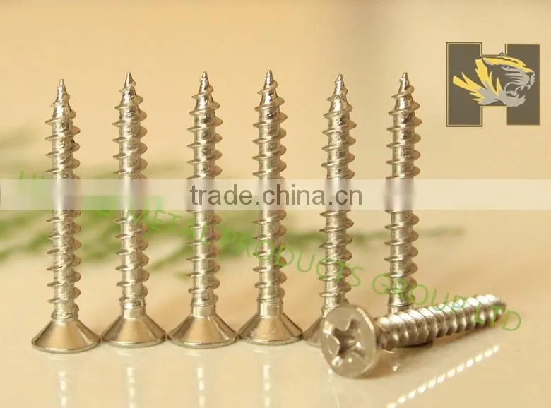 carbon steel phillips Ni plated flat countersunk head self tapping screw