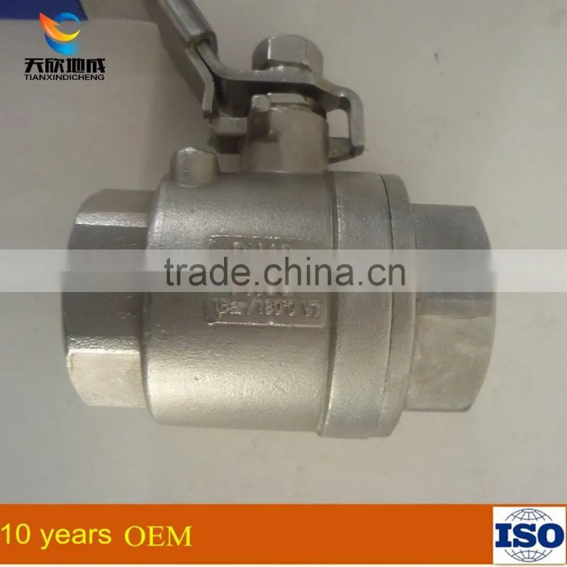 2 PC stainless steel ball valve