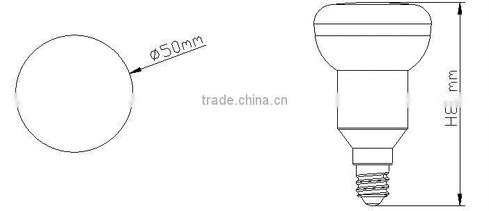 Aluminiium SMD2835 led lamp e14 220v 5W led R50 reflector lamps