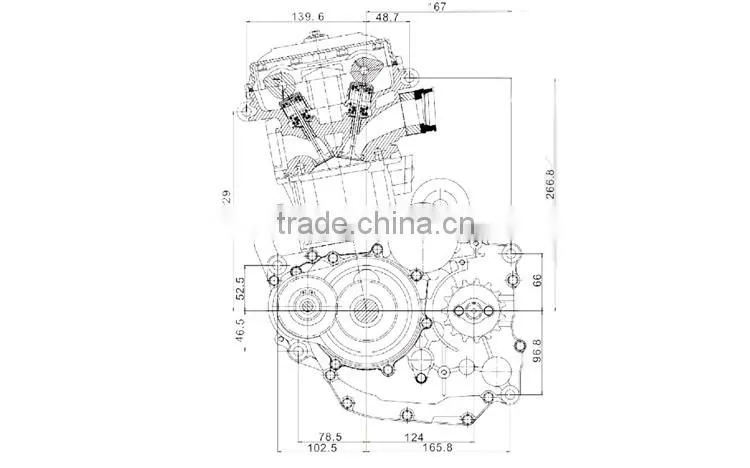 China hot sale 4 stroke motorcycle engine 250cc