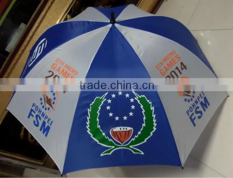 30" manual open double ribs large AD custom print umbrella