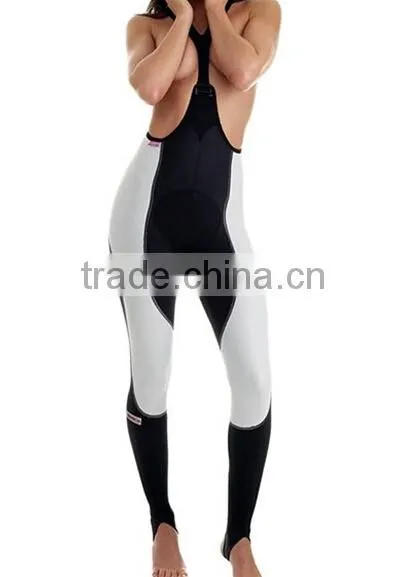 High End Customized Women Professional Cycling tights long pants with pad and bib