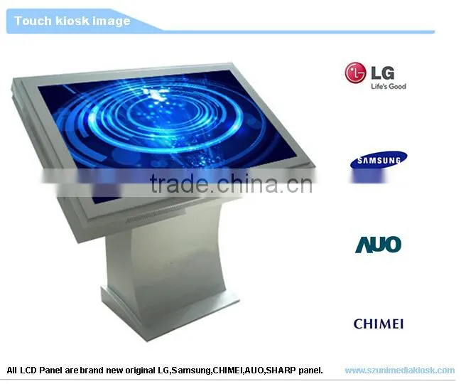 Wifi 55 inch HD multi media touch screen kiosk