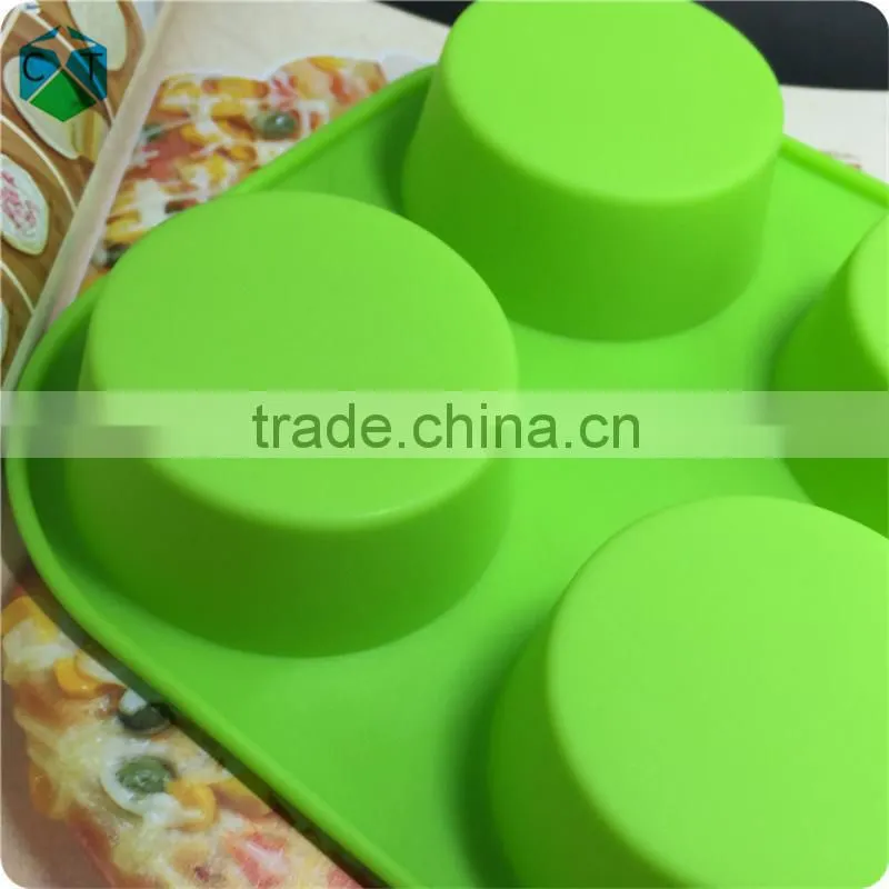 CTBED115 6 Hole Cylinders Handmade Soap Mould Green Color