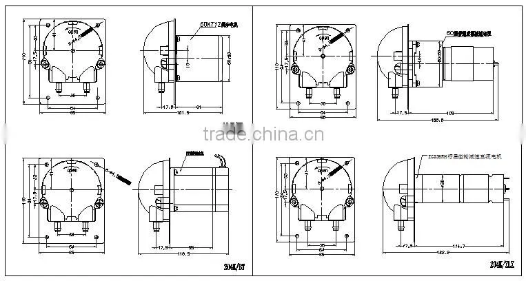 JIHPUMP OEM peristaltic pump with easy install panel of flow rate 750ml/min