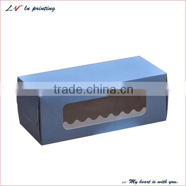 New design plain food grade swiss roll cake box wholesale with a competitive price