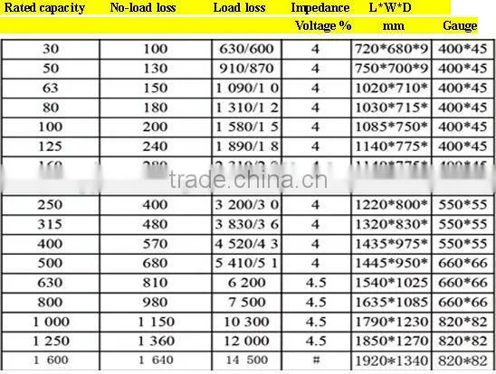 S11 S13 oil type 630 kva distribution transformer