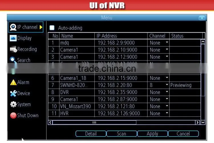 2016 CE RoHS 4MP Onvif P2P ip 8ch poe nvr