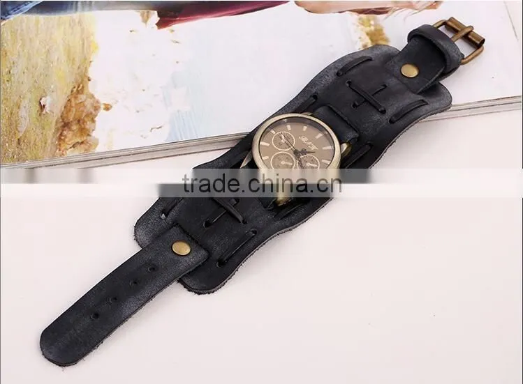 Fashion Handmade leather Women Watch Bracelet