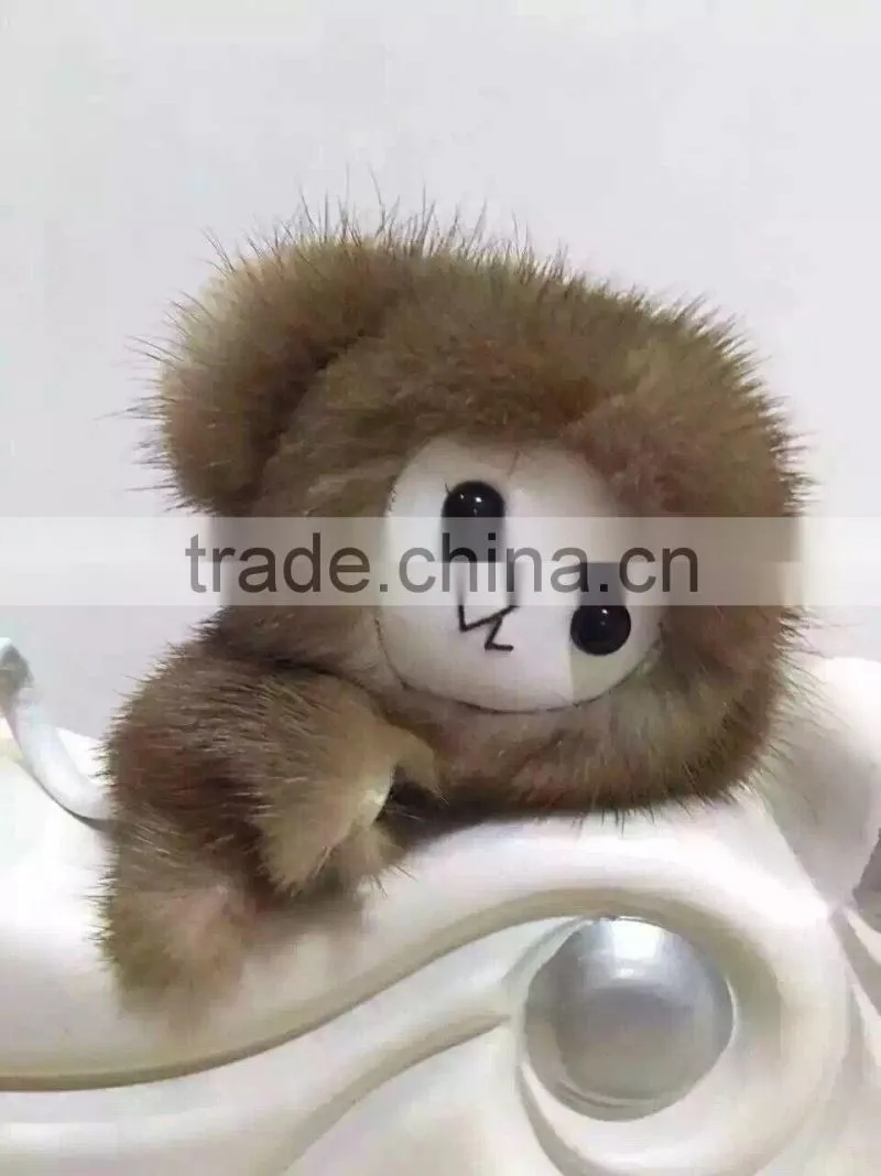 New Fashion Real Mink Fur Monkey Keychain