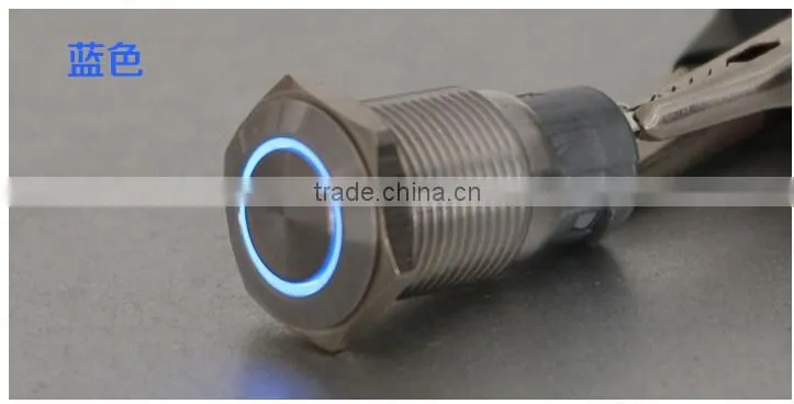 Power Symbol 16MM 12V/24V LED Momentary Horn Button Metal Switch
