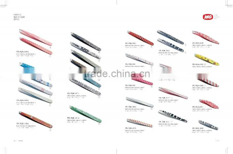 Colorful painting finish silk screen pattern tweezer