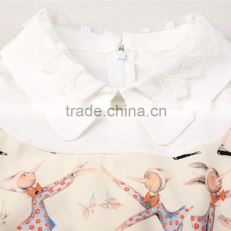 PRETTY STEPS 2016 new fashionable patch work top fashion blouse design for office