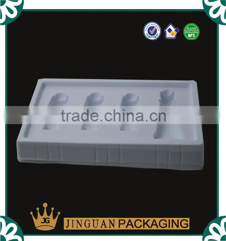 Hot Sale Packaging Disposable Black PP Flocking Plastic Cosmetic Tray Blister