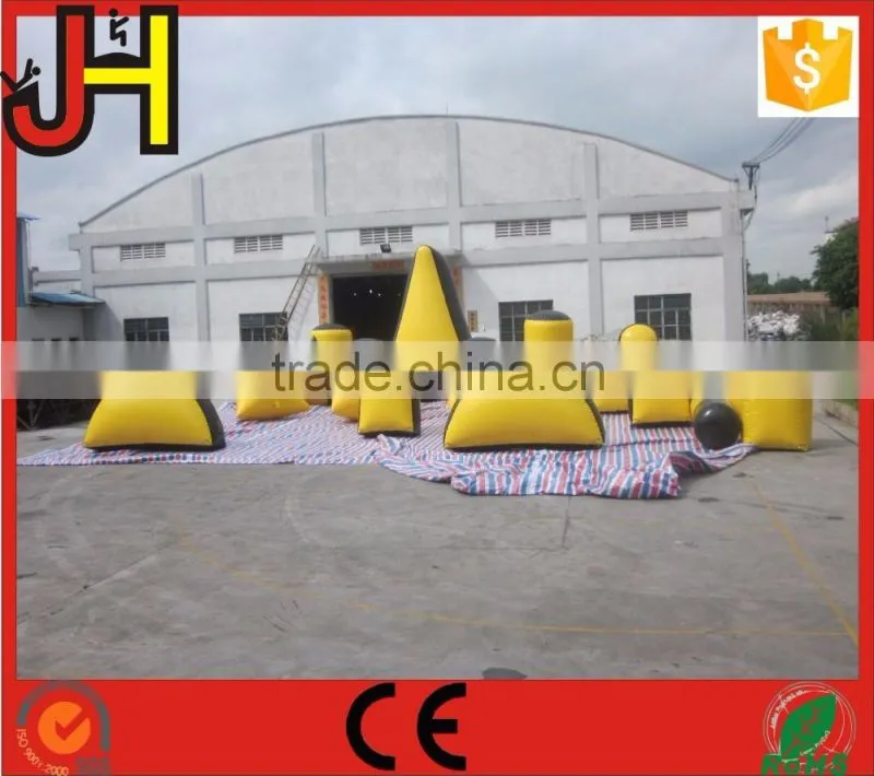0.6mmPVC 23pcs Inflatable Paintball Bunkers For Archery Games