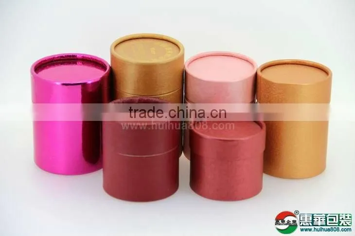 round printed cardboard tube/paper tube/carton tube with lid