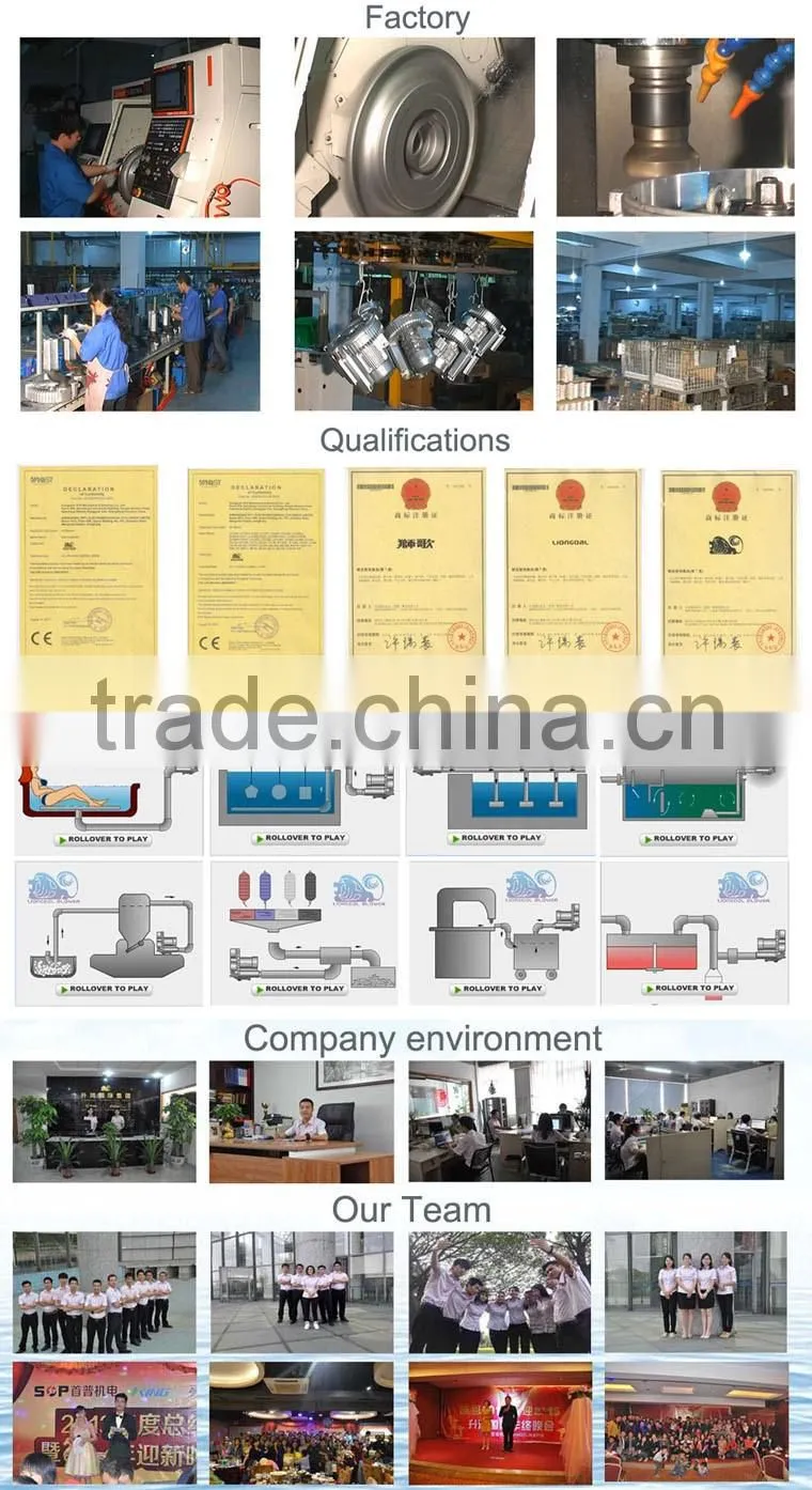 2016 High Power and Long Longevity Fan Motor Air Blower For Drying and Conveying