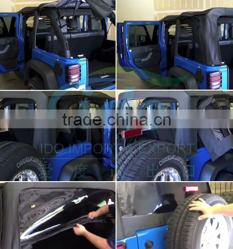 High Quality Soft Top with Upper Door Skins for Jeep Wrangler TJ 1997 - 2006