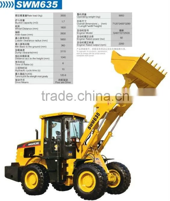 chargeuse sur pneus,wheel loader with CE