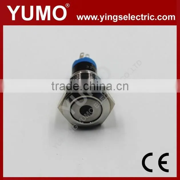 Hot sale LA16JSF ROHS 16mm flat round with dot LED IP65 momentary alternate pin terminal 3A/250VAC metal push button switch