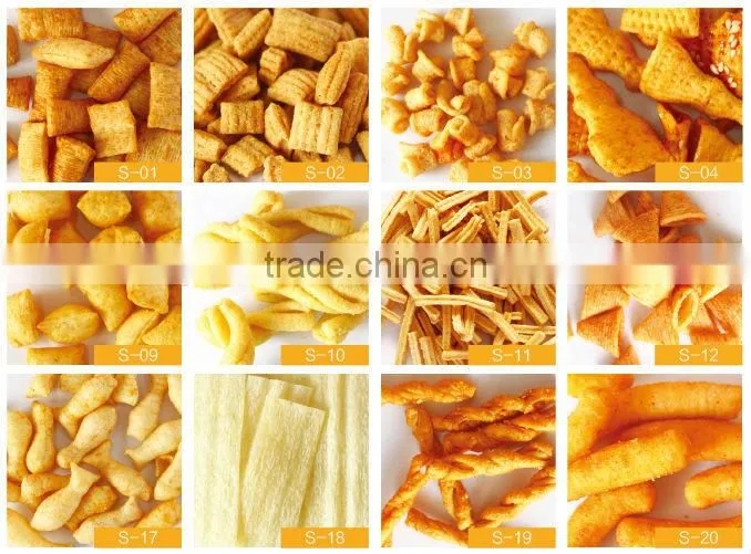 Frying Crispy Wheat Flour Puff Snack Production Line