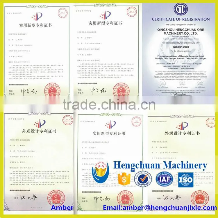 Diesel Engine Powered Pump Iron Sand Dredger with Strong Structure