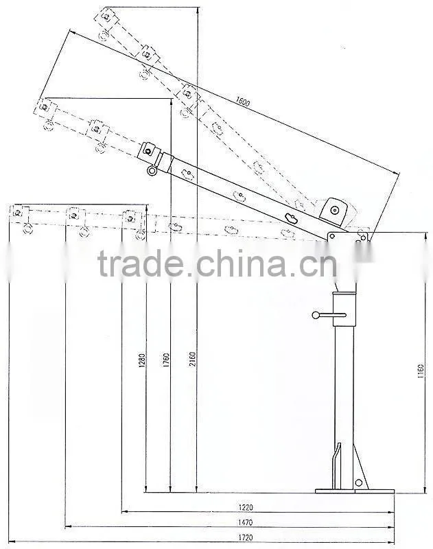 12V 3000lbs electric winch 500kg crane pick-up truck lift crane