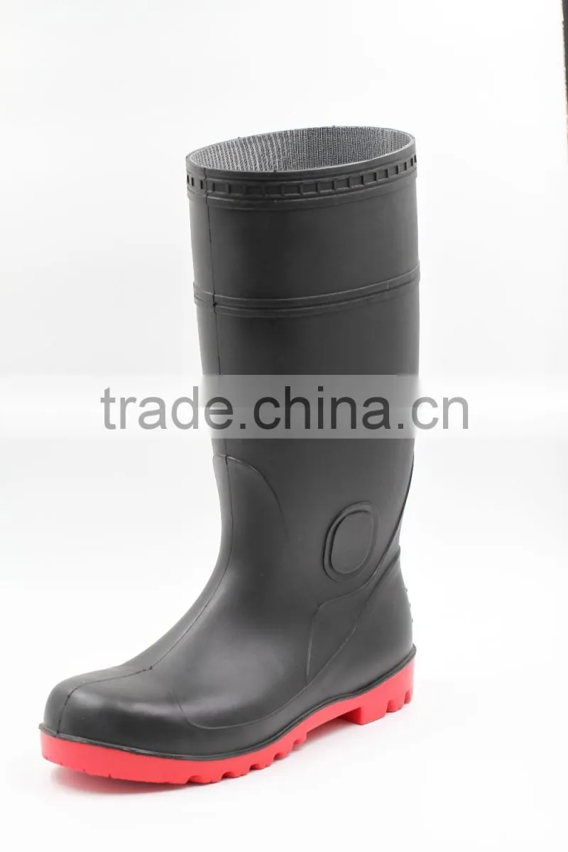 Cheap pvc working boots,fashionable pvc rain shoe,safety boots
