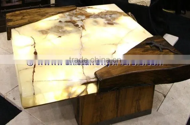 Free sample for most popular BACKLIT ONYX TABLES DINNG TABLE COFFEE TABLES
