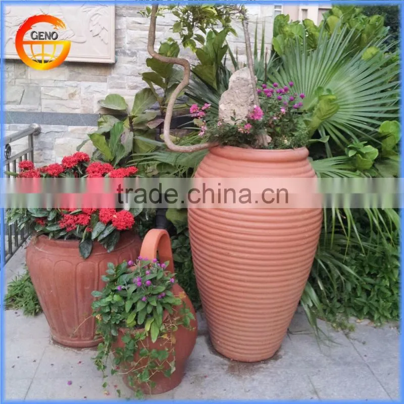 Red Terra cotta garden flower pot